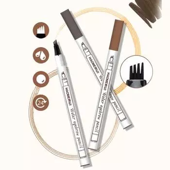 4 кончика вилки, жидкий карандаш для бровей, водостойкий, долговечный, натуральный макияж глаз