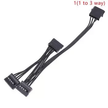 4-контактный 1 штекер на 3/4/5/6 гнездовой разветвитель Sata Power Extension Кабель жесткого диска