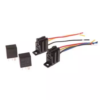 4-контактный/5-контактный 30A 12V/24V автомобильный фиолетовый релейный разъем с проводом с клеммой автомобильное устройство управления автомобильное реле 4Pin w/cable