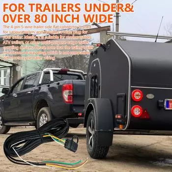 4-контактный 5-проводной жгут проводов для прицепа, комплект освещения прицепа, соединительный провод для прицепа, задние фонари с обеих сторон для прицепов-лодок