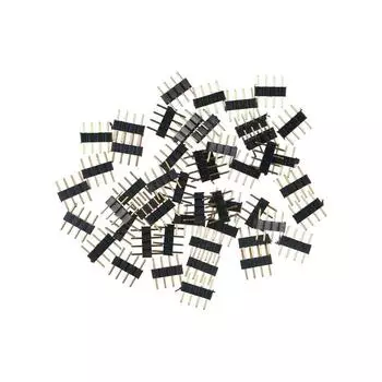 4-контактный игольчатый разъем RGB 5-контактный игольчатый светодиодный адаптер для светодиодной ленты RGBW-разъем LED-разъем 5pin Needle-10Pcs