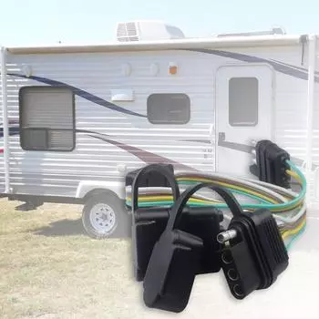 4-контактный кабель электропроводки для прицепа, жгут проводов для буксировки, плоский разъем жгута проводов, сменный разъем для провода прицепа CHINA