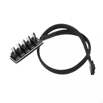 4-контактный ШИМ-разветвитель вентилятора, кабель питания, аксессуары для 3 вентиляторов охлаждения ПК ЦП