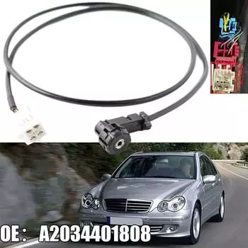 4-контактный вспомогательный кабель AUX для Mercedes C-Class W203 CLK W209 Aux входной радиокабель AUX вспомогательная линия связи A2034401808 чёрный