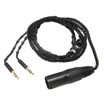 4-контактный XLR-штекер на двойной 3,5-мм штекерный кабель для наушников для Arya Sundara Ananda HE400SE для MDR Z7 Z7M2
