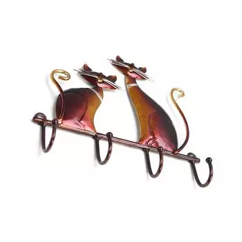 4 крючка, держатель для ключей, настенные крючки, железный кот, настенная вешалка, крючок, декоративная вешалка для ключей, декоративная