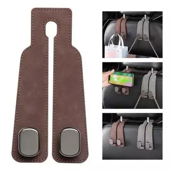 4 крючка для хранения на спинке автомобильного сиденья, прочные, выдерживающие нагрузку, простые в установке, многофункциональные подголовники для автомобиля 4pcs чёрный