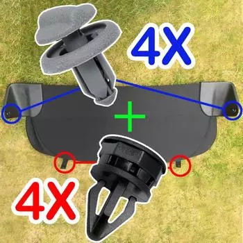 4 крючка для полки для посылок для Nissan Juke F15 2010-2015, крепеж для заднего багажника, пластиковые кнопки, кронштейны для багажа, зажимы, запасные части Buy 4 get 4 free