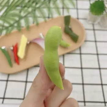 4 кусочка имитации овощей, фасоли для волос, дизайн из водорослей, головной убор с боковым зажимом