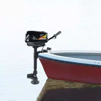 4 л.с. 4-тактный бензиновый/электрический подвесной мотор для рыболовной лодки, троллинговый двигатель с воздушным охлаждением 1000 Вт 48 В 3000-3700 об/мин, управление румпелем