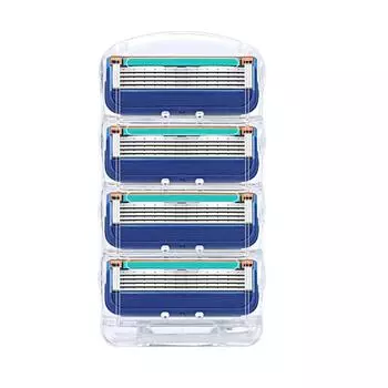 4 лезвия для бритвы, кассеты для бритья, сменные лезвия Gilletteee, 5 слоев, бритва для ухода за лицом