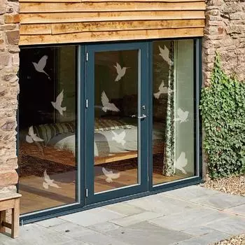 4 листа, противоударные наклейки на окна, тема «сделай сам», наклейки на окна с птицами, съемные наклейки на стекло из ПВХ Type 2