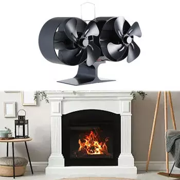 4-лопастной неэлектрический каминный вентилятор с износостойким нагревателем с двигателем