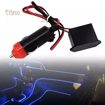 4 м 12 В Авто Стайлинг Гибкая внутренняя декоративная полоса EL Wire Cable Light Lamp