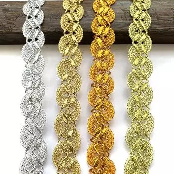 4 м/13,12 фута каждая сумка кружевная отделка изогнутые ленты одежда занавески швейные принадлежности ручная работа своими руками ремесло золото серебро сороконожка отделка украшение