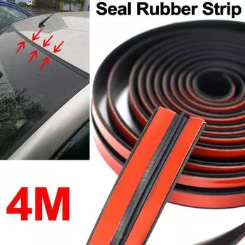4 м DIY резиновая уплотнительная кромка окна, уплотнительная лента для лобового стекла, уплотнительная лента, отделка автомобильного герметика, защитная уплотнительная лента для кромки, наклейка чёрный