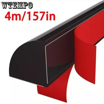 4 м гибкий четвертькруглый молдинг, черный двухсторонний самоклеящийся четвертькруглый резиновый молдинг для угла стены, края шкафа 4m чёрный