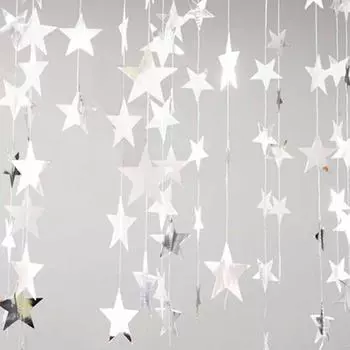 4 м мерцающий длинный баннер для детского душа, золотой/серебряный, блестящий, звездный, гирлянда, свадьба, день рождения, вечеринка, украшение для детской комнаты