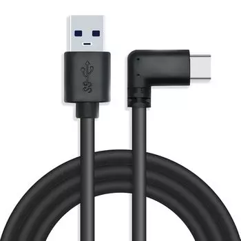 [4 м] соединительный кабель Quest, совместимый с аксессуарами 2/1/Pro/Pico4, кабель USB-A 3.0 и Type C для ПК/Steam для виртуальной реальности [высокоскоростная передача данных 5 Гбит/с PD60W