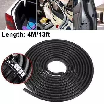 4 м Универсальный U-образный уплотнитель двери автомобиля Защитные кромки Отделка Стиль Молдинг Устойчивая к царапинам резиновая полоса Наклейка на дверь автомобиля