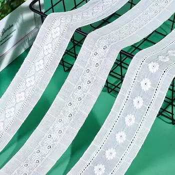 4 метра/лот, хлопковая белая юбка с вышивкой, край юбки, детская одежда, кукла, домашнее животное, сделай сам, хлопковая ткань, кружевные аксессуары