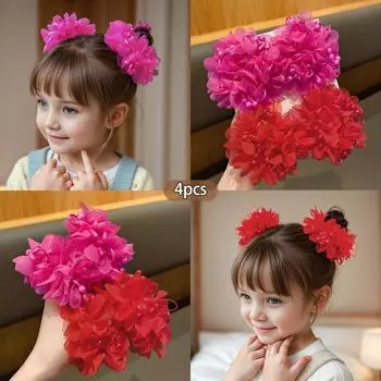 4 милых и нежных повязки для волос с резинками, подходящие для ежедневного использования