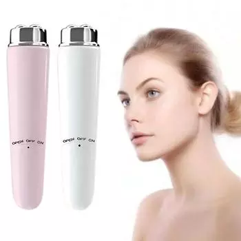 4 Mini Massage Pens Electric Eye Massager Face Body Massager Essence Introducer Beauty Massager White Pink розовый