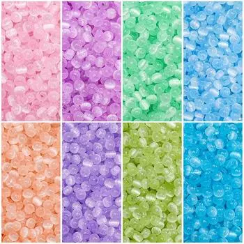 4 мм 10 г/пакет стеклянные бусины кошачий глаз рисовые DIY браслет ожерелье серьги ювелирные аксессуары 4mm 10g/bag