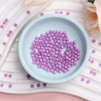 4 мм 200 шт. кулон, круглые свободные бусины, однотонные мини-бусины для ожерелья, браслета, сделай сам, изготовление ювелирных изделий, аксессуары ручной работы темно-зеленого