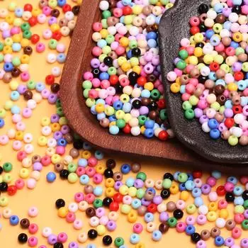 4 мм 500 шт для изготовления ювелирных изделий фурнитура многоцветные акриловые свободные бусины ювелирные аксессуары DIY ремесла однотонные цветные материалы ручной работы about 500Pcs 4mm