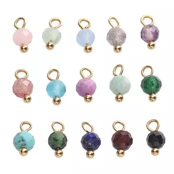 4 мм 5 шт./пакет Маленький натуральный камень кулон DIY браслет ожерелье серьги ювелирные изделия аксессуары 4mm 5pcs/bag