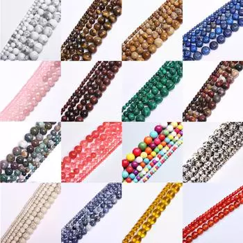 4 мм/6 мм/8 мм/10 мм/12 мм Шарм аксессуары натуральные женские 15-40 шт модные бусины для девочек круглые свободные бусины DIY браслет камень для изготовления ювелирных изделий подарки 4mm 40Pcs