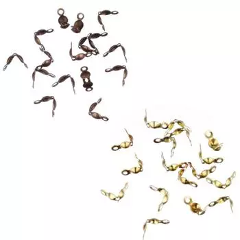 4 мм * 8 мм и 200 шт. концы складные обжимные бусины разъемы крышка наконечник наконечника DIY ювелирные изделия серебряный