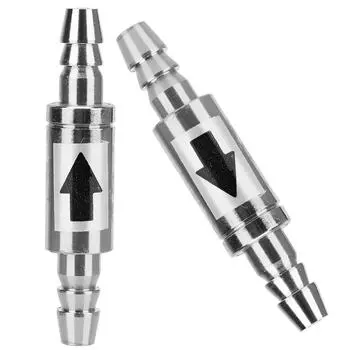 4 мм клапан для воды в аквариуме для оборудования CO2, обратный клапан для системы CO2, диффузор из нержавеющей стали, обратный клапан, баллон с диоксидом углерода серебряный