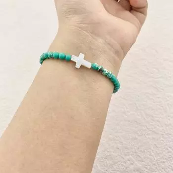4 мм красочный браслет из натурального камня в форме креста в форме сердца и луны, браслет в виде ракушки, модный минималистичный браслет лучшего друга