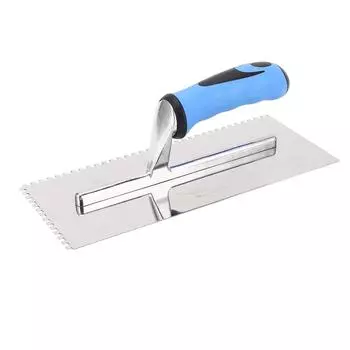 4 мм квадратный зубчатый шпатель из нержавеющей стали ручной зубчатый шпатель с мягкой ручкой для цемента и бетона каменщика