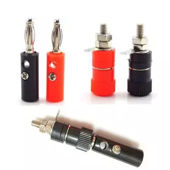 4 мм штекеры-бананы, винтовые разъемы для динамиков, беспаечная переплетная клемма, разъем для аудиодинамика, разъем «сделай сам» type 1