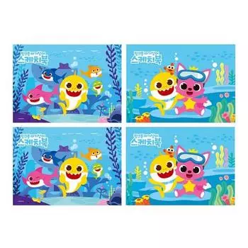 4 многоразовых альбома для рисования Pinkfong, 345 х 248 мм, 50 листов, популярные корейские игрушки
