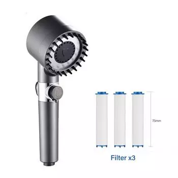 4 Modes High Pressure Shower Head With Filter Handheld Adjustable Button Bathroom Shower Head Water Saving Bathroom Accessories