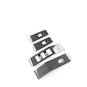 4 накладки на переключатели стеклоподъемников из углеродного волокна для toyota highlander 2020-2022, только для леворульных автомобилей