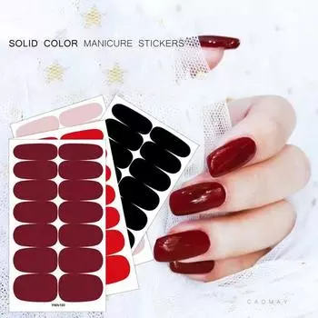 4 наклейки для ногтей, однотонные блестящие градиентные наклейки для ногтей, простые водонепроницаемые наклейки для ногтей, все ярких цветов