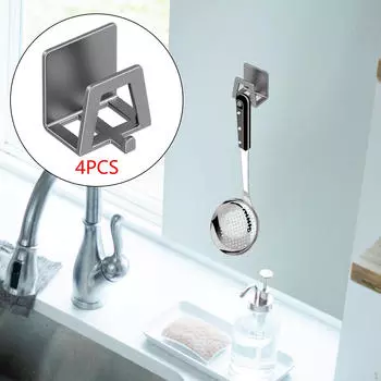 4 настенных держателя для крышек кастрюль, держатель для разделочных досок, держатель для хранения крышек из нержавеющей стали чёрный