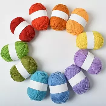 4 нити шерстяного мотка 50 г грубой пряжи для вязания крючком своими руками