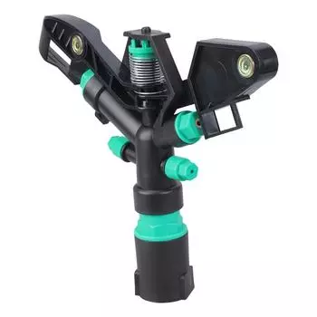 4 Nozzle Rotating Sprinkler Head Fit for Large Garden Farm Irrigation Durability Plastic Water Sprayed With 10M Coverage