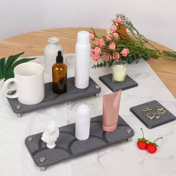 4 органайзера для раковины в ванной, диатомитовый поднос, скандинавская стойка для подносов, быстросохнущая