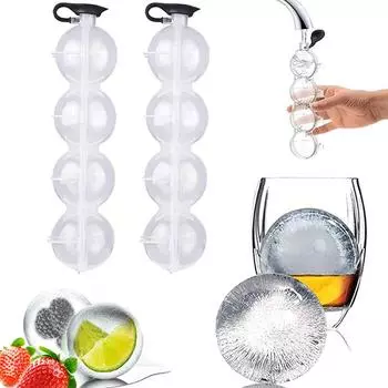 4 отверстия 5,5 см большой размер ледяной шар чайник DIY форма для мороженого пластиковый виски круглый лоток для кубиков льда бар вечеринка кухонные принадлежности инструмент красный