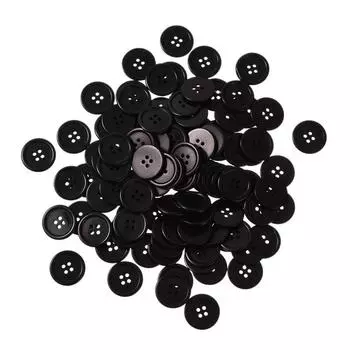 4 отверстия пальто одежда дети DIY ремесло швейные принадлежности скрапбукинг декоративная одежда аксессуары пуговицы 15mm black-400pcs