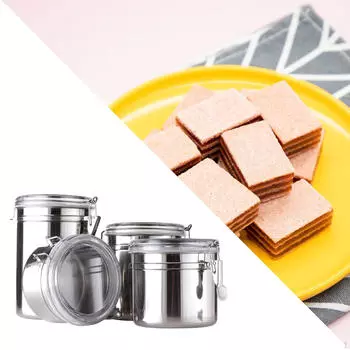 4 Pack Coffee Canister Storage Jar for Ground Cereal Tea Sugar 4inch