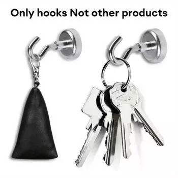 4 Pack Extra Strong Magnetic Hooks Heavy Duty Hold For Home Kitchen Durable Space Saving Solution Perfect For Any Surface