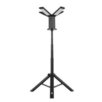 4-панельный складной фонарь для кемпинга, перезаряжаемый светодиодный рабочий фонарь со съемным штативом, несколько источников света чёрный